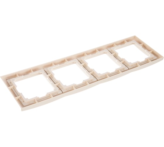 Рамка Smartbuy 4-местная пластик бежевая Нептун SBE-05i-Plastic-FR-4