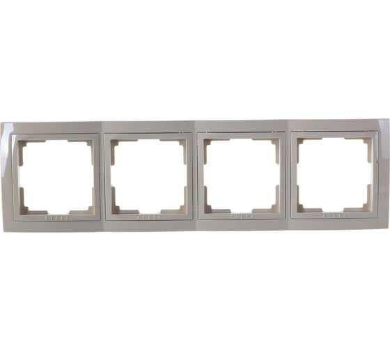 Рамка Smartbuy 4-местная пластик бежевая Нептун SBE-05i-Plastic-FR-4