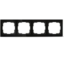Рамка Smartbuy 4-местная стекло черная Нептун SBE-05b-Glass-FR-4