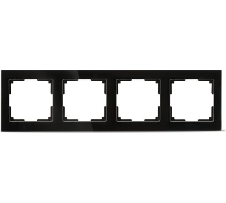 Рамка Smartbuy 4-местная стекло черная Нептун SBE-05b-Glass-FR-4
