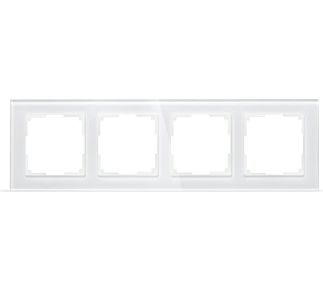 Рамка Smartbuy 4-местная стекло белая Нептун SBE-05w-Glass-FR-4