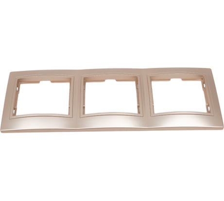 Рамка Smartbuy 3-местная горизонтальная шампань Венера SBE-01c-00-FR-3