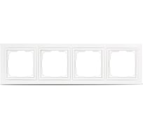 Рамка Smartbuy 4-местная пластик белая Нептун SBE-05w-Plastic-FR-4
