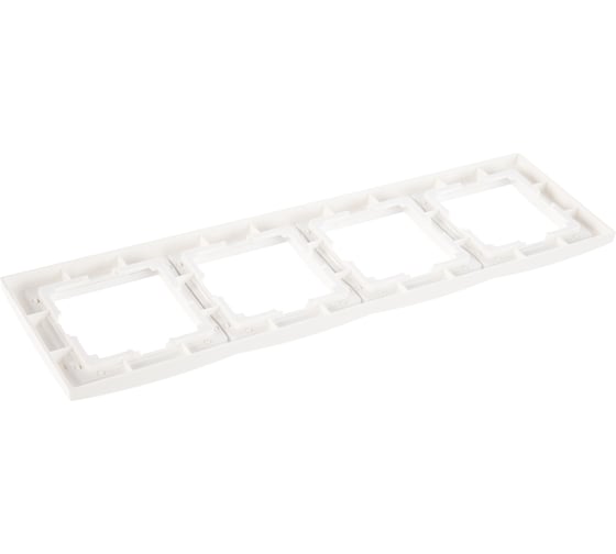 Рамка Smartbuy 4-местная пластик белая Нептун SBE-05w-Plastic-FR-4