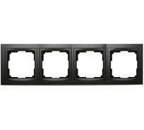 Рамка Smartbuy 4-местная пластик черная Нептун SBE-05b-Plastic-FR-4