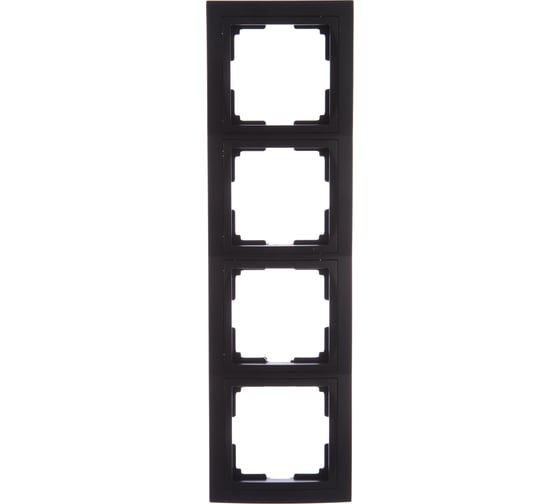 Рамка Smartbuy 4-местная пластик черная Нептун SBE-05b-Plastic-FR-4