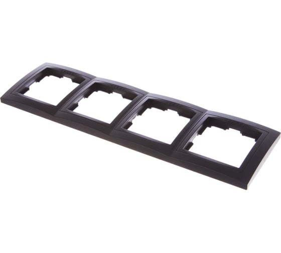 Рамка Smartbuy 4-местная пластик черная Нептун SBE-05b-Plastic-FR-4