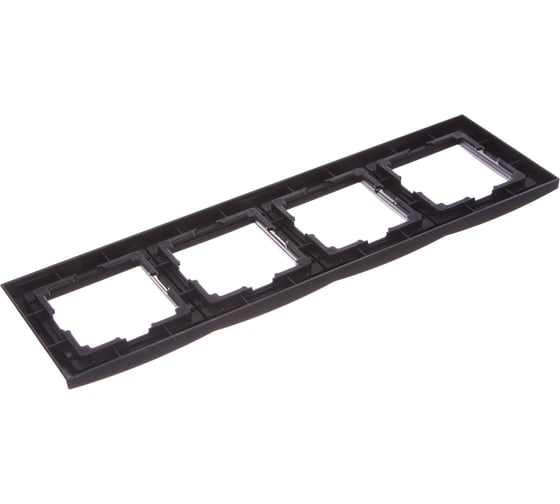 Рамка Smartbuy 4-местная пластик черная Нептун SBE-05b-Plastic-FR-4