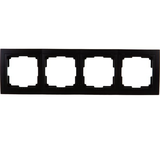 Рамка Smartbuy 4-местная пластик черная Нептун SBE-05b-Plastic-FR-4