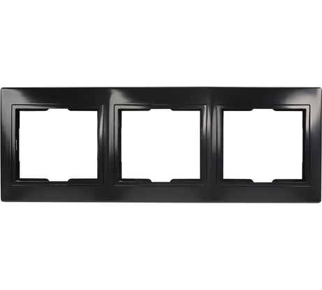Рамка Smartbuy 3-местная горизонтальная черная Венера SBE-01b-00-FR-3