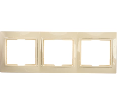 Рамка Smartbuy 3-местная горизонтальная бежевая Венера SBE-01i-00-FR-3