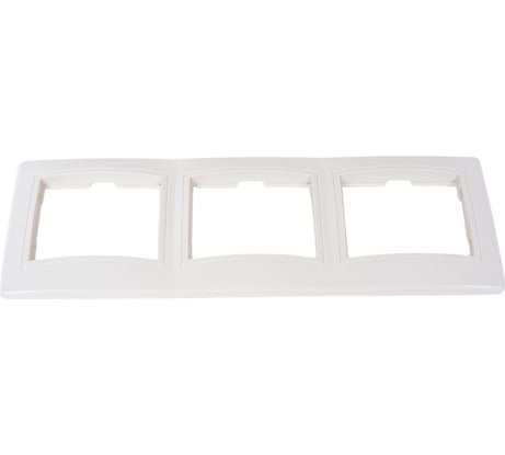 Рамка Smartbuy 3-местная горизонтальная белая Венера SBE-01w-00-FR-3