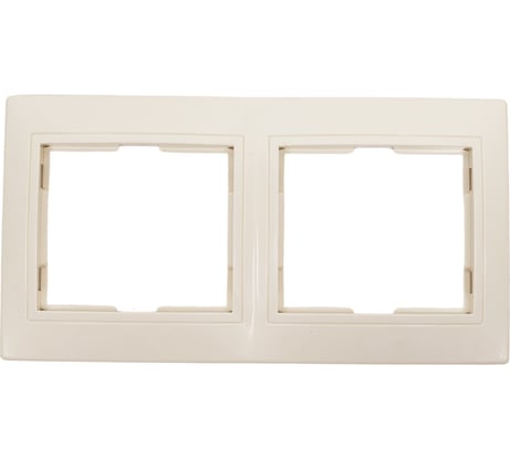 Рамка Smartbuy 2-местная горизонтальная бежевая Венера SBE-01i-00-FR-2