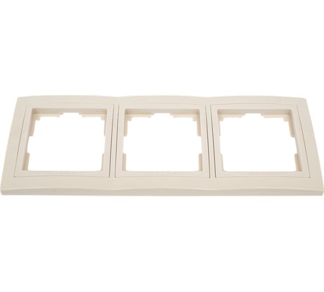 Рамка Smartbuy 3-местная пластик бежевая Нептун SBE-05i-Plastic-FR-3