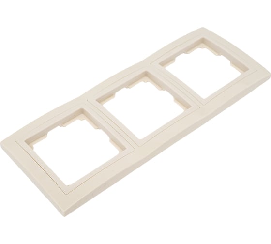 Рамка Smartbuy 3-местная пластик бежевая Нептун SBE-05i-Plastic-FR-3
