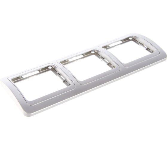Рамка Smartbuy 3-местная горизонтальная серебро Марс SBE-02s-00-FR-3