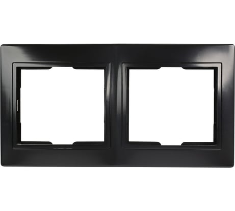 Рамка Smartbuy 2-местная горизонтальная черная Венера SBE-01b-00-FR-2