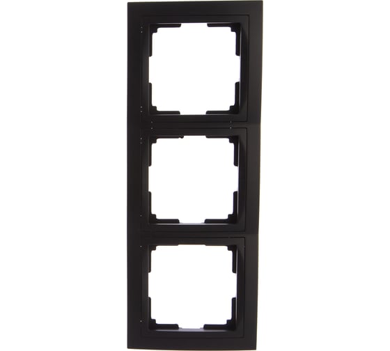 Рамка Smartbuy 3-местная пластик черная Нептун SBE-05b-Plastic-FR-3