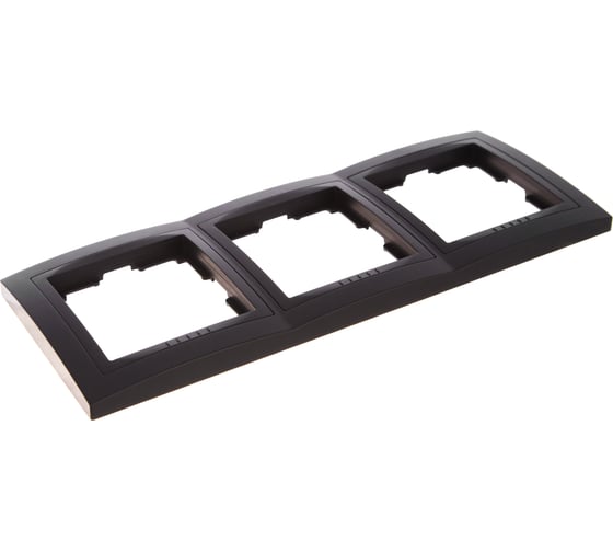 Рамка Smartbuy 3-местная пластик черная Нептун SBE-05b-Plastic-FR-3