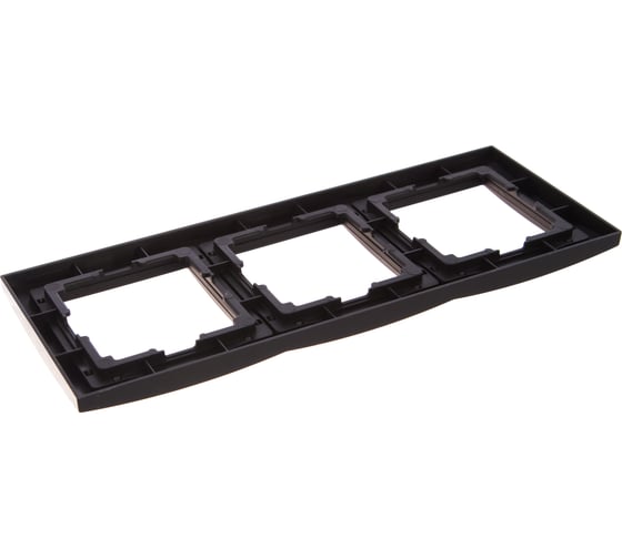 Рамка Smartbuy 3-местная пластик черная Нептун SBE-05b-Plastic-FR-3