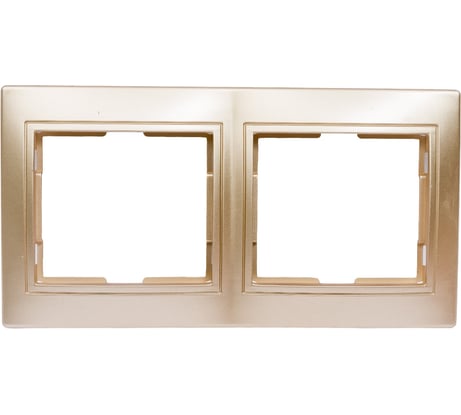 Рамка Smartbuy 2-местная горизонтальная шампань Венера SBE-01c-00-FR-2