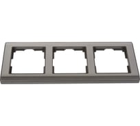 Рамка Smartbuy 3-местная серый никель Нептун SBE-05gn-Metal-FR-3