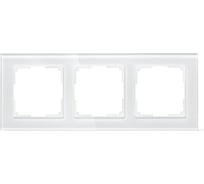 Рамка Smartbuy 3-местная стекло белая Нептун SBE-05w-Glass-FR-3