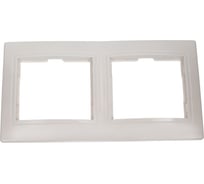 Рамка Smartbuy 2-местная горизонтальная белая Венера SBE-01w-00-FR-2