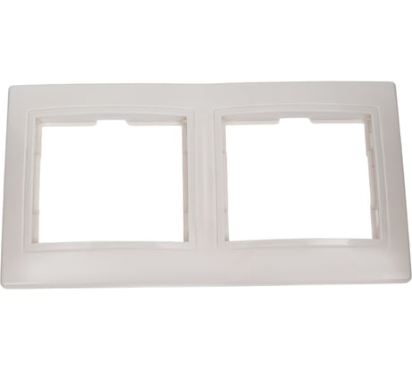 Рамка Smartbuy 2-местная горизонтальная белая Венера SBE-01w-00-FR-2