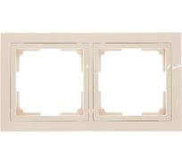 Рамка Smartbuy 2-местная пластик бежевая Нептун SBE-05i-Plastic-FR-2