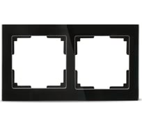 Рамка Smartbuy 2-местная стекло черная Нептун SBE-05b-Glass-FR-2