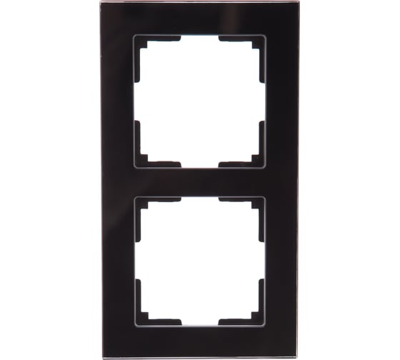 Рамка Smartbuy 2-местная стекло черная Нептун SBE-05b-Glass-FR-2
