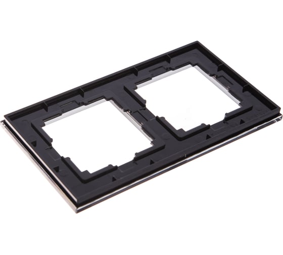 Рамка Smartbuy 2-местная стекло черная Нептун SBE-05b-Glass-FR-2