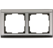 Рамка Smartbuy 2-местная серый никель Нептун SBE-05gn-Metal-FR-2