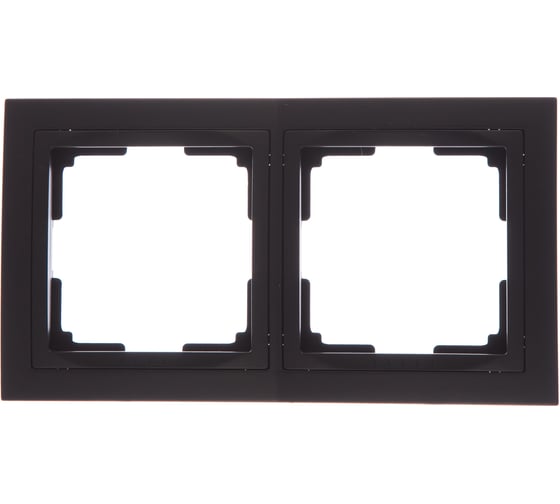 Рамка Smartbuy 2-местная пластик черная Нептун SBE-05b-Plastic-FR-2