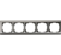 Рамка Smartbuy 5-местная серый никель Нептун SBE-05gn-Metal-FR-5