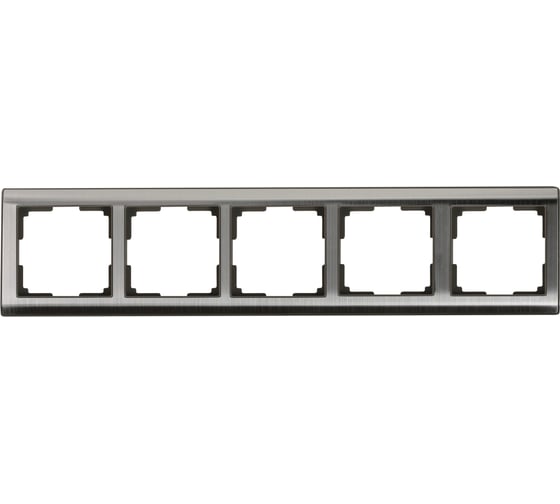 Рамка Smartbuy 5-местная серый никель Нептун SBE-05gn-Metal-FR-5 1