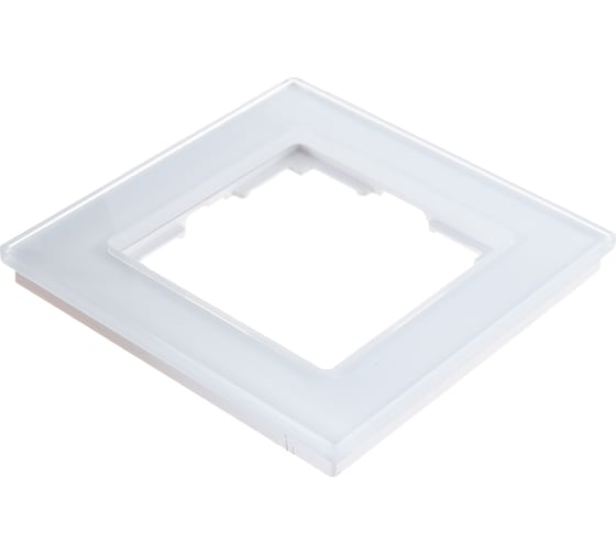 Рамка Smartbuy 1-местная стекло белая Нептун SBE-05w-Glass-FR-1
