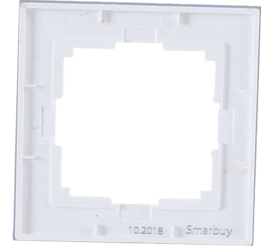 Рамка Smartbuy 1-местная стекло белая Нептун SBE-05w-Glass-FR-1