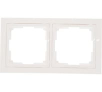 Рамка Smartbuy 2-местная пластик белая Нептун SBE-05w-Plastic-FR-2