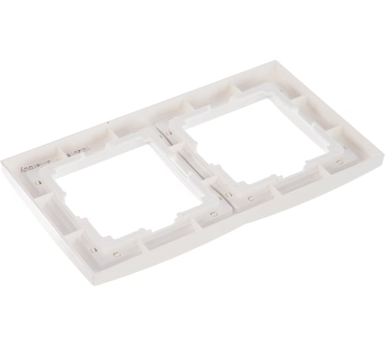 Рамка Smartbuy 2-местная пластик белая Нептун SBE-05w-Plastic-FR-2