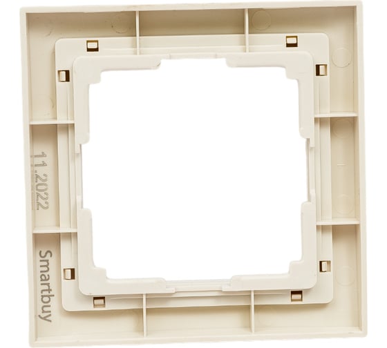 Рамка Smartbuy 1-местная пластик бежевая Нептун SBE-05i-Plastic-FR-1