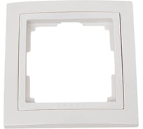 Рамка Smartbuy 1-местная пластик белая Нептун SBE-05w-Plastic-FR-1