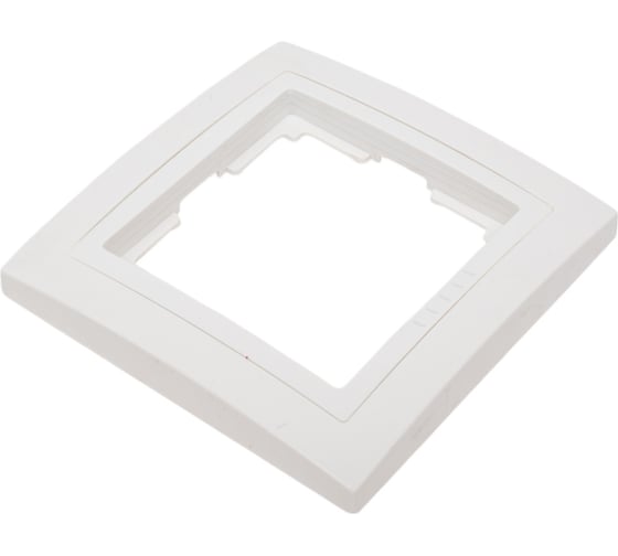 Рамка Smartbuy 1-местная пластик белая Нептун SBE-05w-Plastic-FR-1