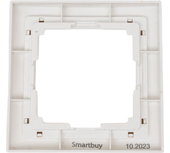 Рамка Smartbuy 1-местная пластик белая Нептун SBE-05w-Plastic-FR-1