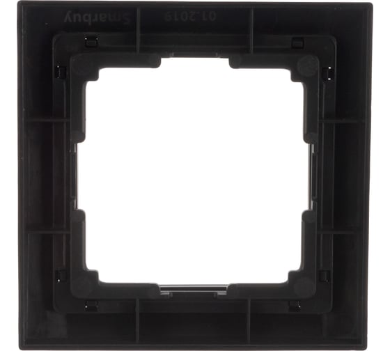 Рамка Smartbuy 1-местная пластик черная Нептун SBE-05b-Plastic-FR-1