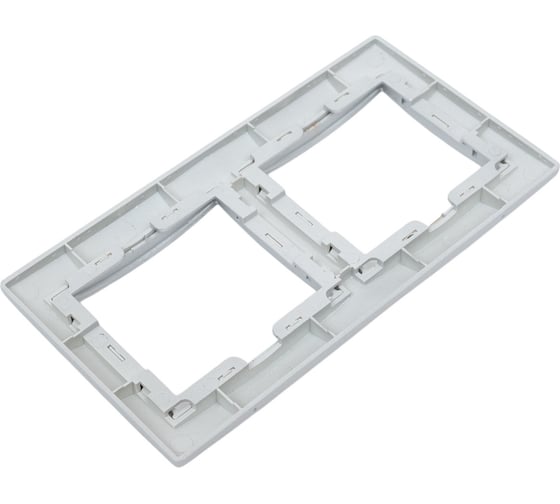 Рамка Smartbuy 2-местная горизонтальная серебро Венера SBE-01s-00-FR-2