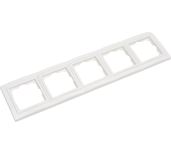 Рамка Smartbuy 5-местная пластик белая Нептун SBE-05w-Plastic-FR-5