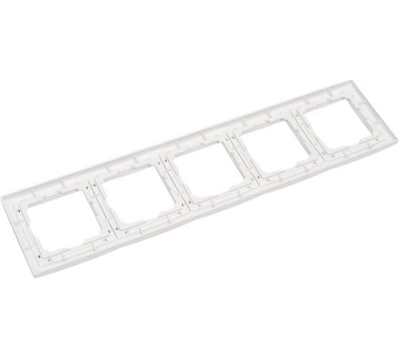 Рамка Smartbuy 5-местная пластик белая Нептун SBE-05w-Plastic-FR-5