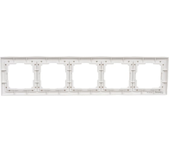 Рамка Smartbuy 5-местная пластик белая Нептун SBE-05w-Plastic-FR-5